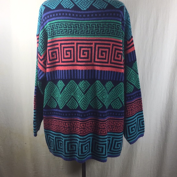 Michael Carrrie Bright Multi Colored Sweater - Picture 4 of 7